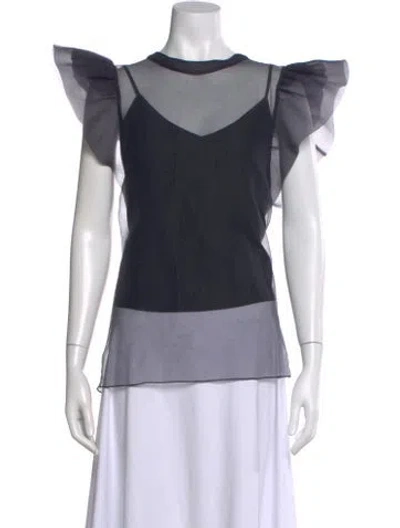 Pre-owned Simkhai Crew Neck Short Sleeve Top In Multi