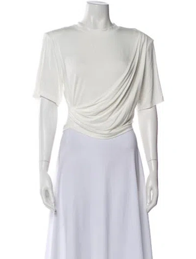 Pre-owned Simkhai Crew Neck Short Sleeve Top In White
