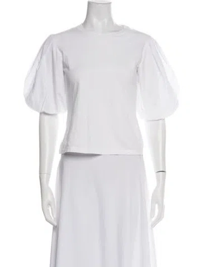 Pre-owned Simkhai Crew Neck Short Sleeve Top In White