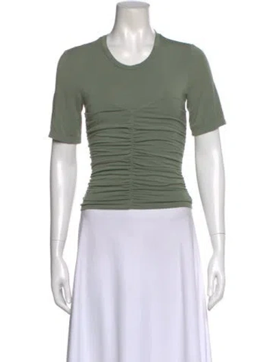 Pre-owned Simkhai Crew Neck Short Sleeve T-shirt In Green