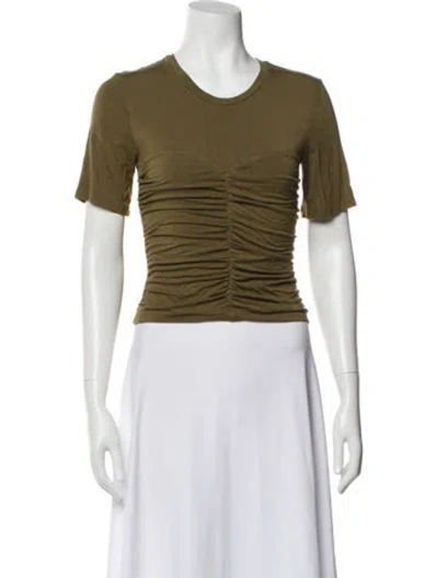 Pre-owned Simkhai Crew Neck Short Sleeve T-shirt In Green