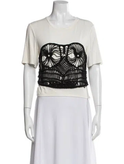 Pre-owned Simkhai Crew Neck Short Sleeve T-shirt In White