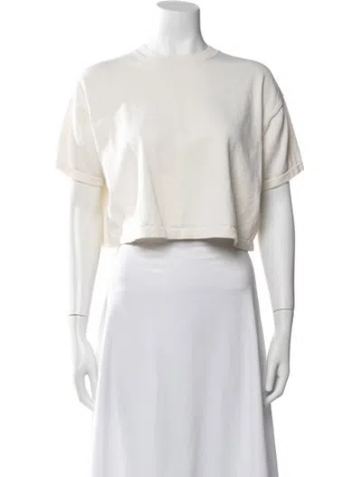 Pre-owned Simkhai Crew Neck Short Sleeve T-shirt In White