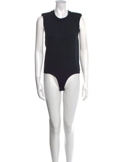 Pre-owned Simkhai Crew Neck Sleeveless Bodysuit In Black