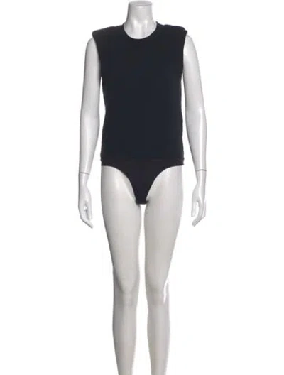 Pre-owned Simkhai Crew Neck Sleeveless Bodysuit In Blue