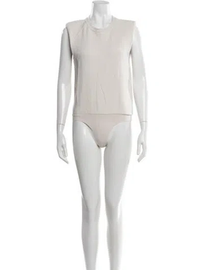 Pre-owned Simkhai Crew Neck Sleeveless Bodysuit W/ Tags In White