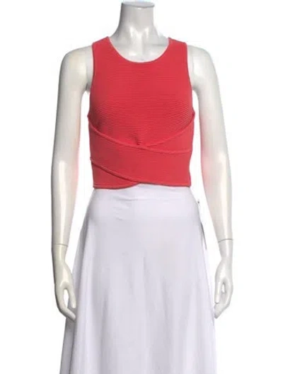 Pre-owned Simkhai Crew Neck Sleeveless Crop Top In Pink