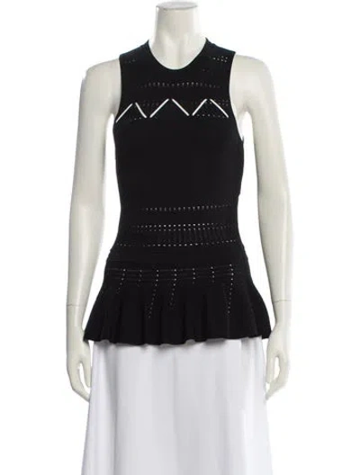 Pre-owned Simkhai Crew Neck Sleeveless Top In Black