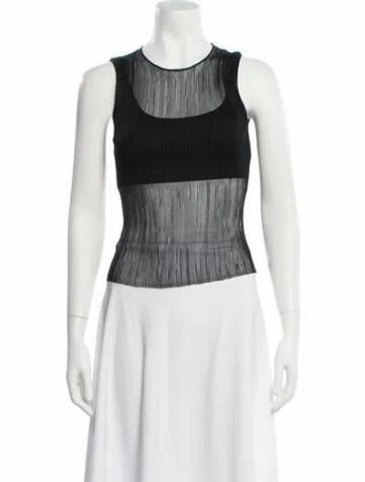 Pre-owned Simkhai Crew Neck Sleeveless Top In Black