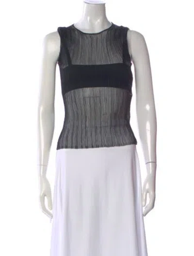Pre-owned Simkhai Crew Neck Sleeveless Top In Black