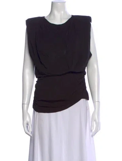 Pre-owned Simkhai Crew Neck Sleeveless Top In Black