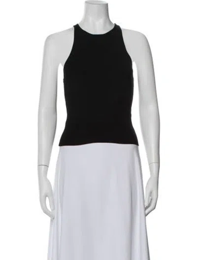 Pre-owned Simkhai Crew Neck Sleeveless Top In Black