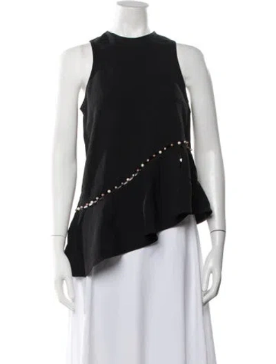 Pre-owned Simkhai Crew Neck Sleeveless Top In Black
