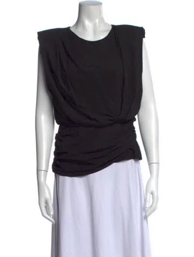 Pre-owned Simkhai Crew Neck Sleeveless Top In Black