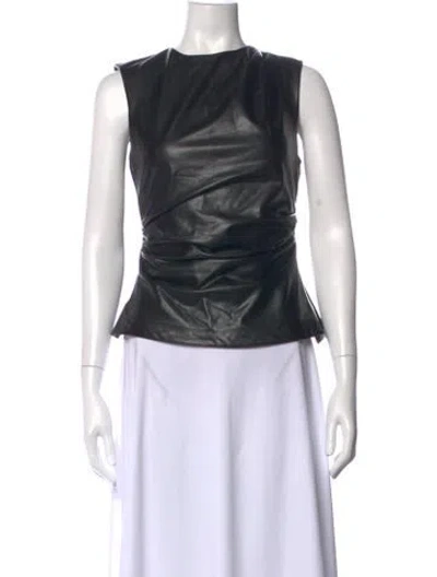 Pre-owned Simkhai Crew Neck Sleeveless Top In Black