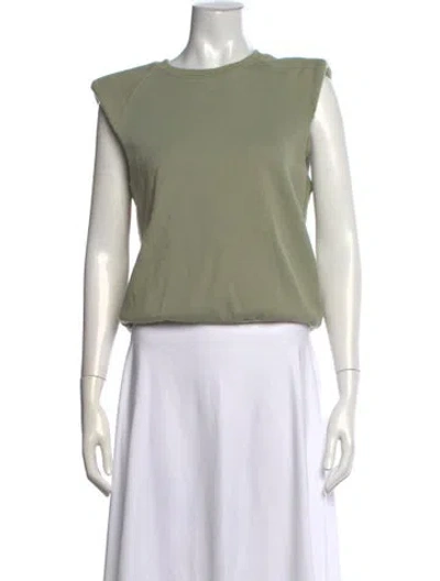 Pre-owned Simkhai Crew Neck Sleeveless Top In Green