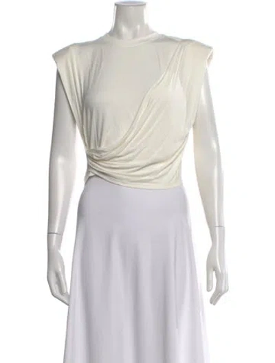 Pre-owned Simkhai Crew Neck Sleeveless Top In Neutral
