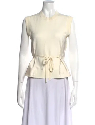 Pre-owned Simkhai Crew Neck Sleeveless Top In Neutral