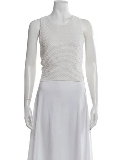 Pre-owned Simkhai Crew Neck Sleeveless Top In Neutral