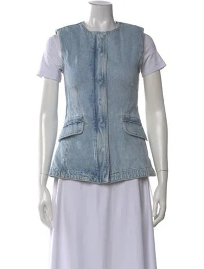 Pre-owned Simkhai Crew Neck Sleeveless Top W/ Tags In Blue