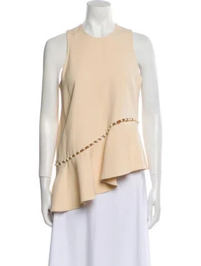Pre-owned Simkhai Crew Neck Sleeveless Top In White
