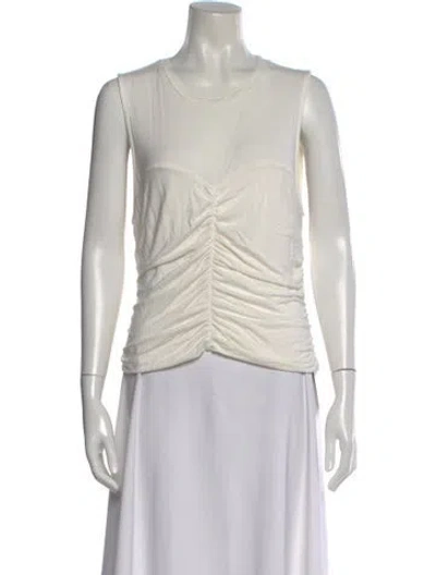Pre-owned Simkhai Crew Neck Sleeveless Top In White