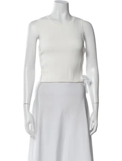 Pre-owned Simkhai Crew Neck Sleeveless Top In White