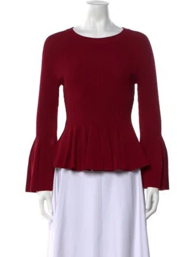 Pre-owned Simkhai Crew Neck Sweater In Burgundy