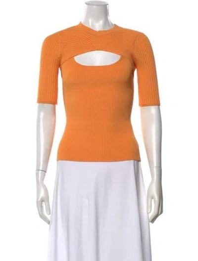 Pre-owned Simkhai Crew Neck Sweater In Orange