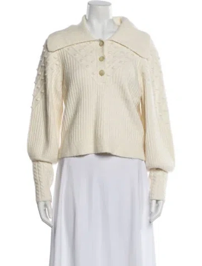 Pre-owned Simkhai Crew Neck Sweater In White