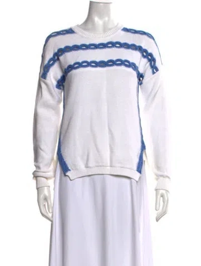 Pre-owned Simkhai Crew Neck Sweater In White