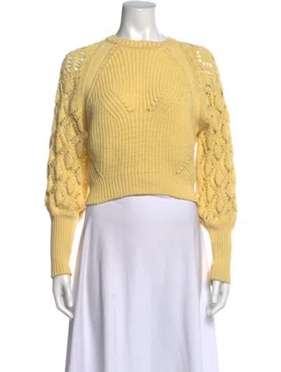 Pre-owned Simkhai Crew Neck Sweater In Yellow