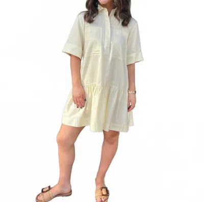 SIMKHAI CRIS SHIRT DRESS IN BUTTERCREAM