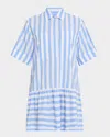 Simkhai Cris Stripe Short-sleeve Shirtdress