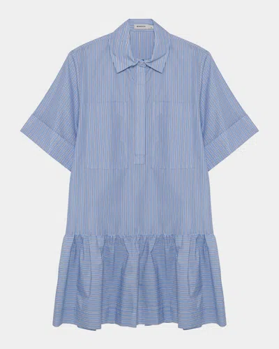 SIMKHAI CRIS STRIPE SHORT-SLEEVE SHIRTDRESS