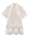 Simkhai Cris Striped-pattern Mini Dress In Neutral