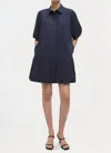 Simkhai Crissy Puff-sleeve Cotton Poplin Mini Shirtdress In Multi