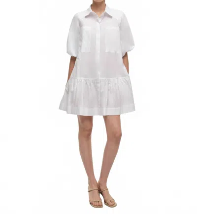Simkhai Crissy Cotton Poplin Dress In White
