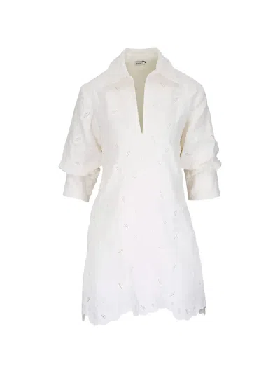Simkhai Crissy Ruffled Mini Dress In White
