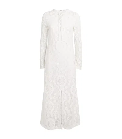 Simkhai Crochet Hawthorne Midi Dress In White