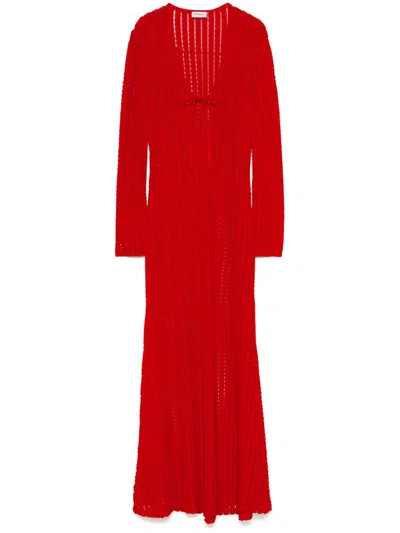 Simkhai Crochet Maxi Dress In Red