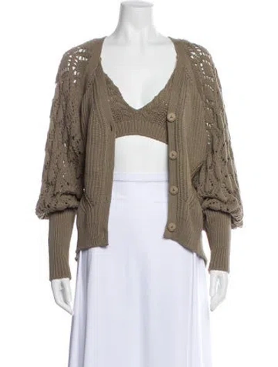 Pre-owned Simkhai Crochet Trim Set In Neutral