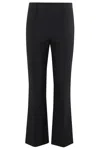 Simkhai Cropped Black Tailored Pants With Flared Hem In Black