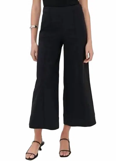 Simkhai Cropped Wide Leg Trouser Pants In Black In Multi