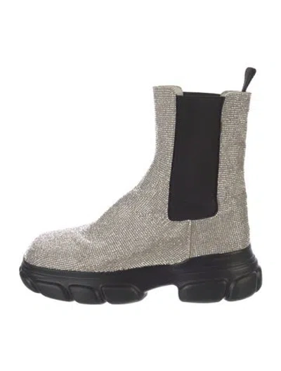 Pre-owned Simkhai Crystal Chelsea Boots In Black