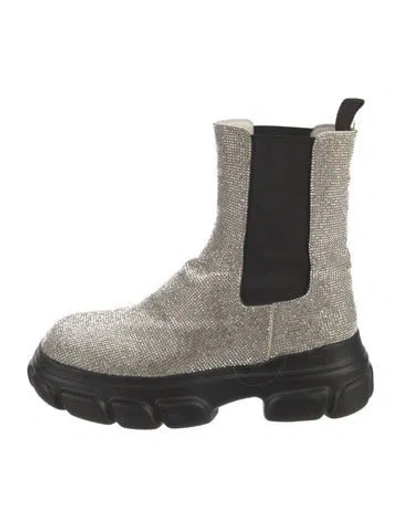 Pre-owned Simkhai Crystal Chelsea Boots In Black