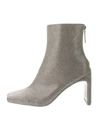 Pre-owned Simkhai Crystal Crystal Embellishments Boots In Silver