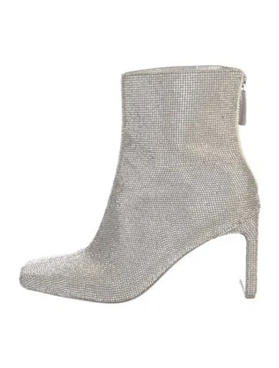 Pre-owned Simkhai Crystal Crystal Embellishments Boots In Silver