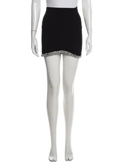 Pre-owned Simkhai Crystal Embellishments Mini Skirt In Black