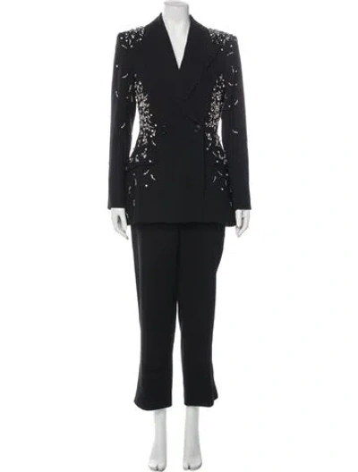 Pre-owned Simkhai Crystal Embellishments Pantsuit In Black